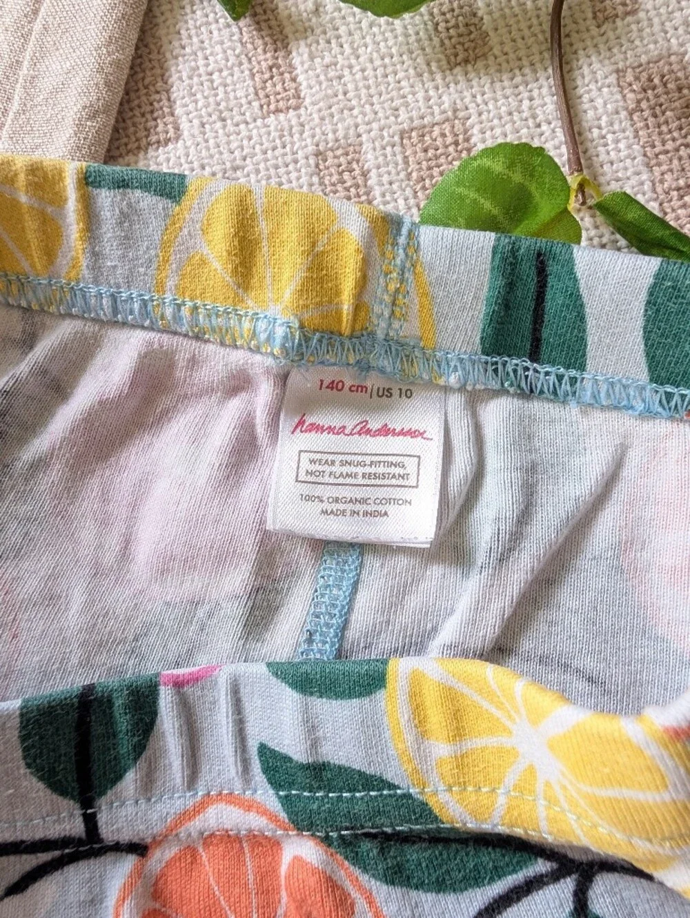 Hanna Andersson | 10 | Short John Pajama Set | Sweet Citrus
